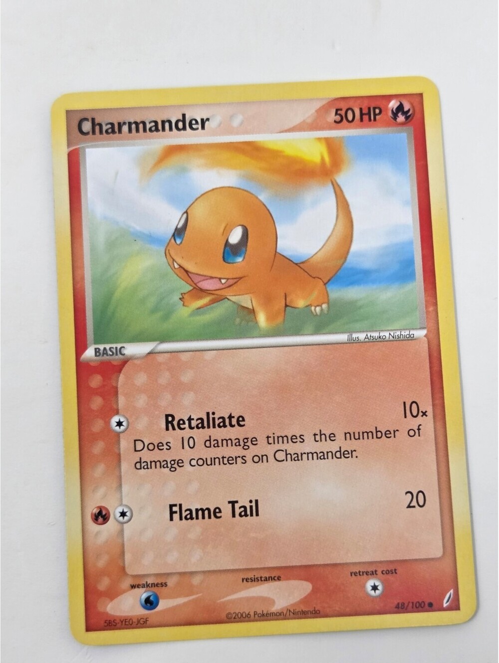 Pokémon Charmander 48/100 Fire Type Card EX Crystal Guardians 2006 Basic